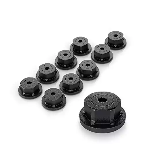OZCO 56621 1-1/2-inch Hex Cap Nut, (10 per Pack), Black